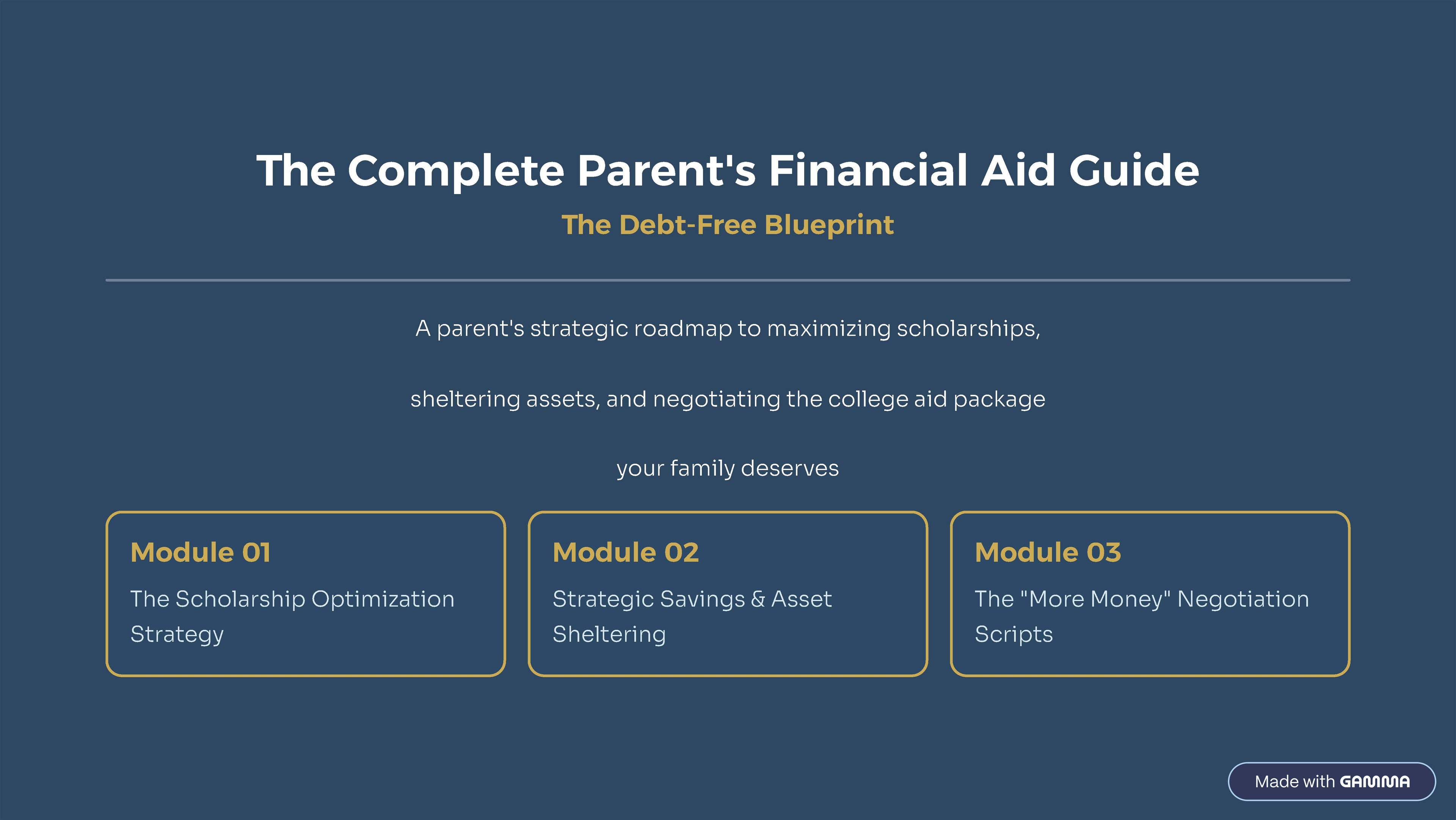 The Debt-Free Blueprint: A Parent's Strategic Roadmap to Scholarships & College Savings
